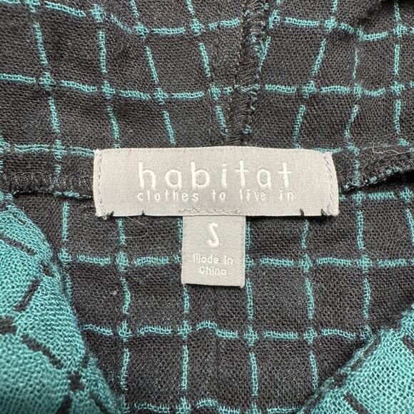 HABITAT Windowpane Quilted Hooded Lightweight Jacket in Teal & Black Size Small - Picture 6 of 10
